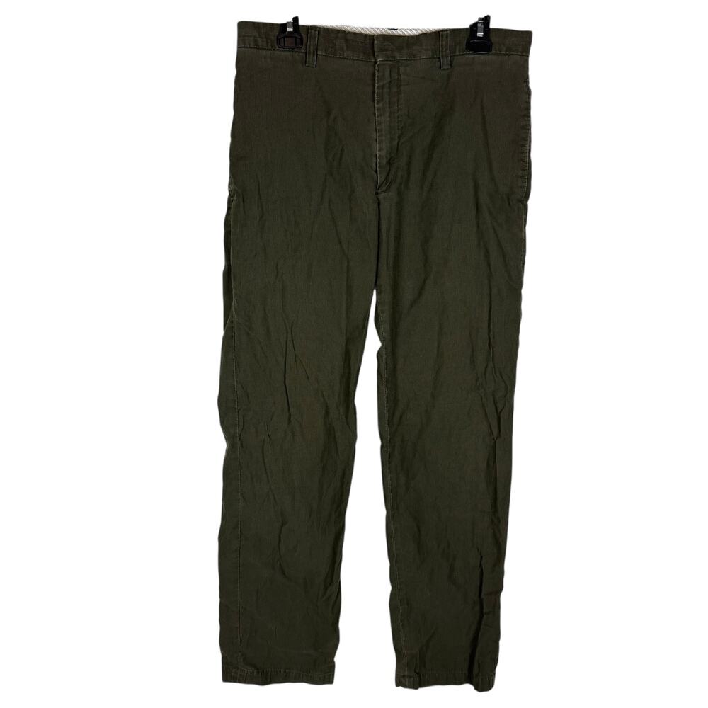 Banana Republic Corduroy Chino Pants Men's 31x32‎ Olive Green Cotton Mid-Rise